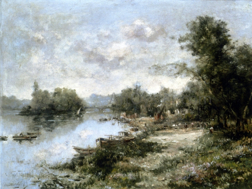 Maurice Levis The Seine at Courevoie - Canvas Print