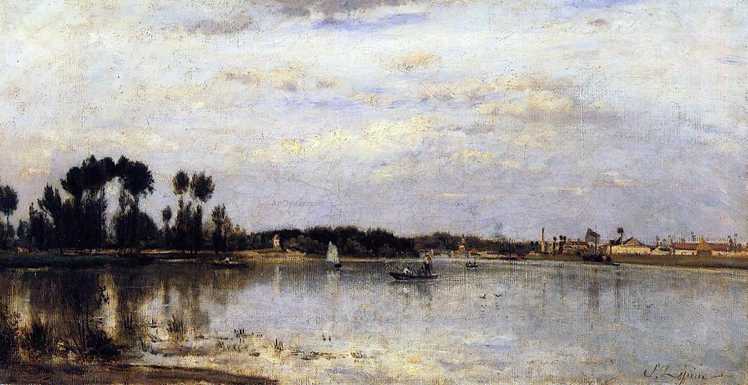 Stanislas Lepine The Seine at Ile Saint-Denis - Canvas Print