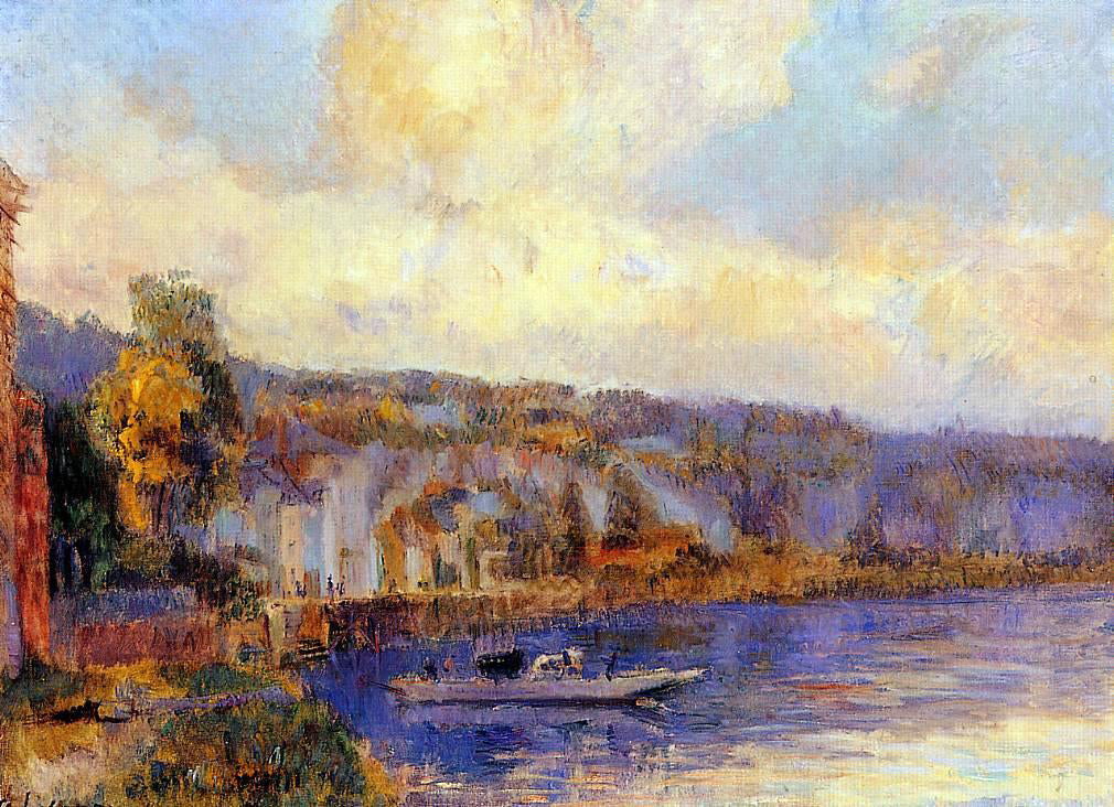 Albert Lebourg The Seine at La Bouille - Canvas Print