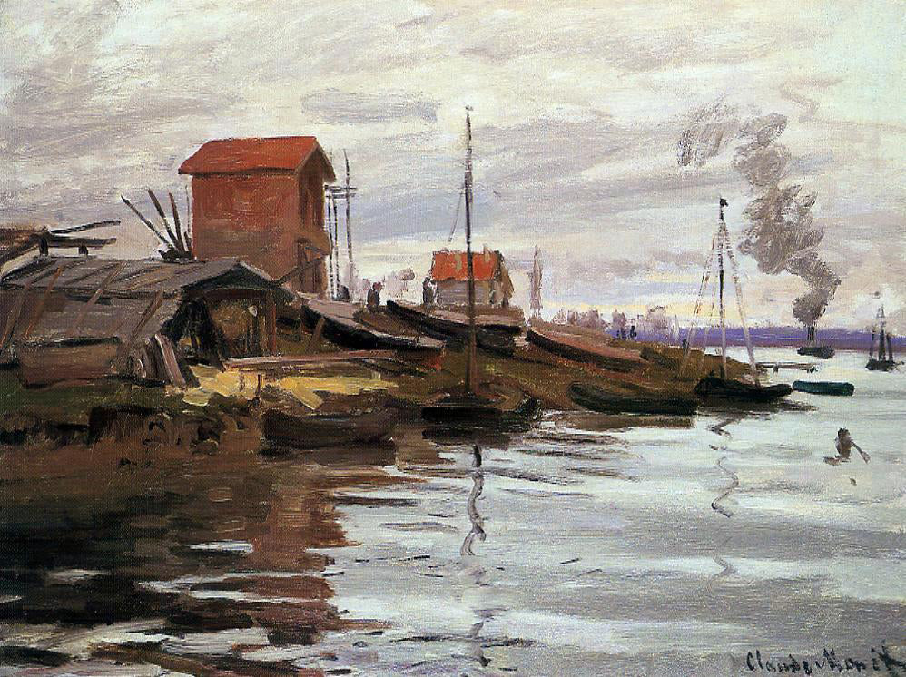 Claude Oscar Monet The Seine at Le Petit-Gennevilliers - Canvas Print