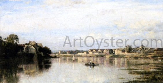 Stanislas Lepine The Seine at l'Ile Saint-Denis - Canvas Print