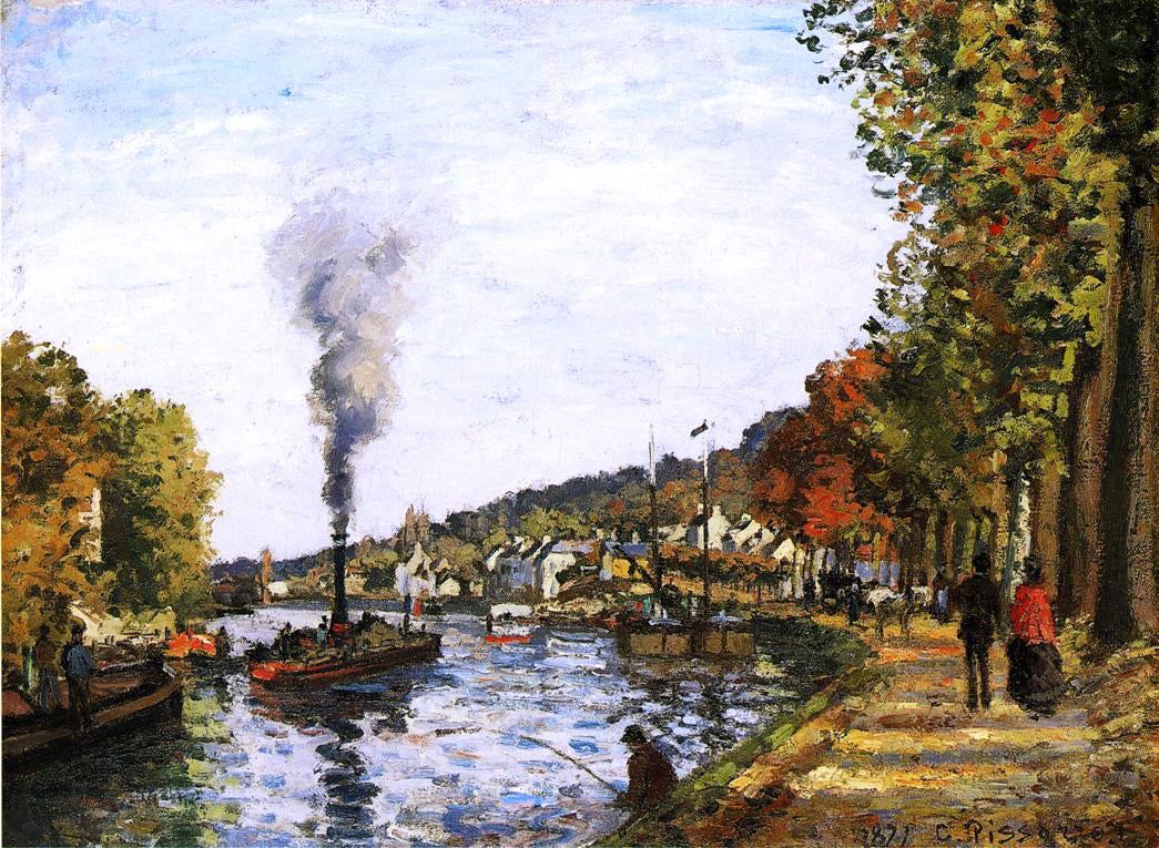 Camille Pissarro The Seine at Marly - Canvas Print