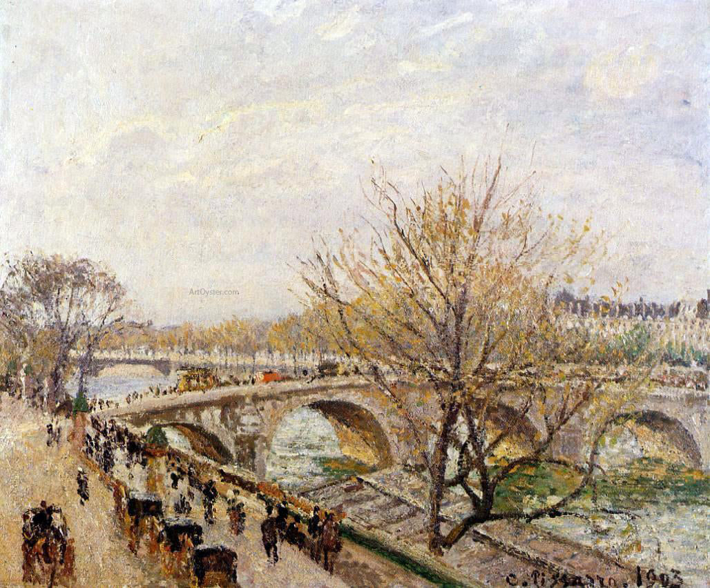 Camille Pissarro The Seine at Paris, Pont Royal - Canvas Print