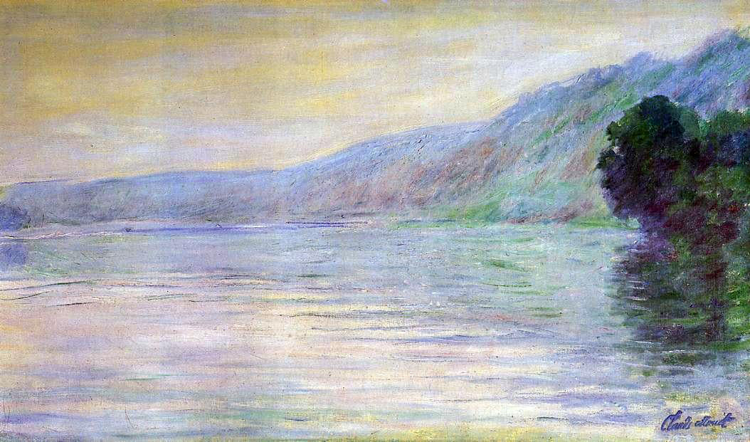 Claude Oscar Monet The Seine at Port-Villez, Blue Effect - Canvas Print