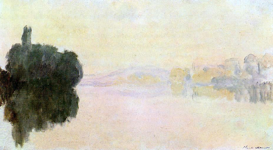 Claude Oscar Monet The Seine at Port-Villez, Pink Effect - Canvas Print