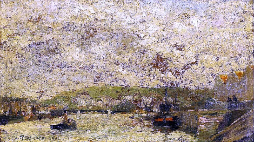 Camille Pissarro The Seine at Rouen - Canvas Print