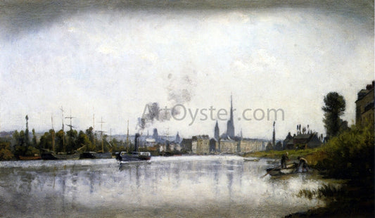 Stanislas Lepine The Seine at Rouen - Canvas Print
