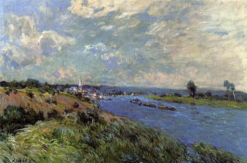 Alfred Sisley The Seine at Saint-Cloud - Canvas Print