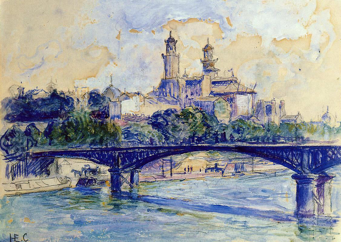 Henri Edmond Cross The Seine by the Trocadero - Canvas Print