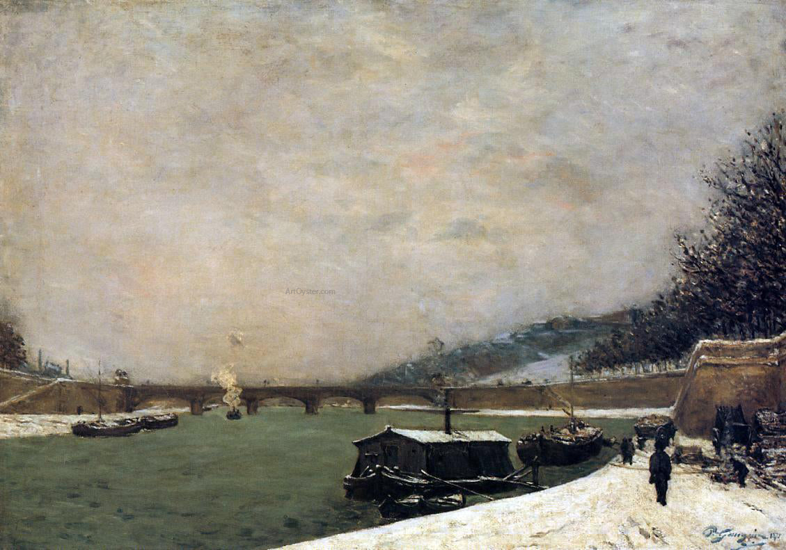 Paul Gauguin The Seine, Pont d'Iena, Snowing - Canvas Print
