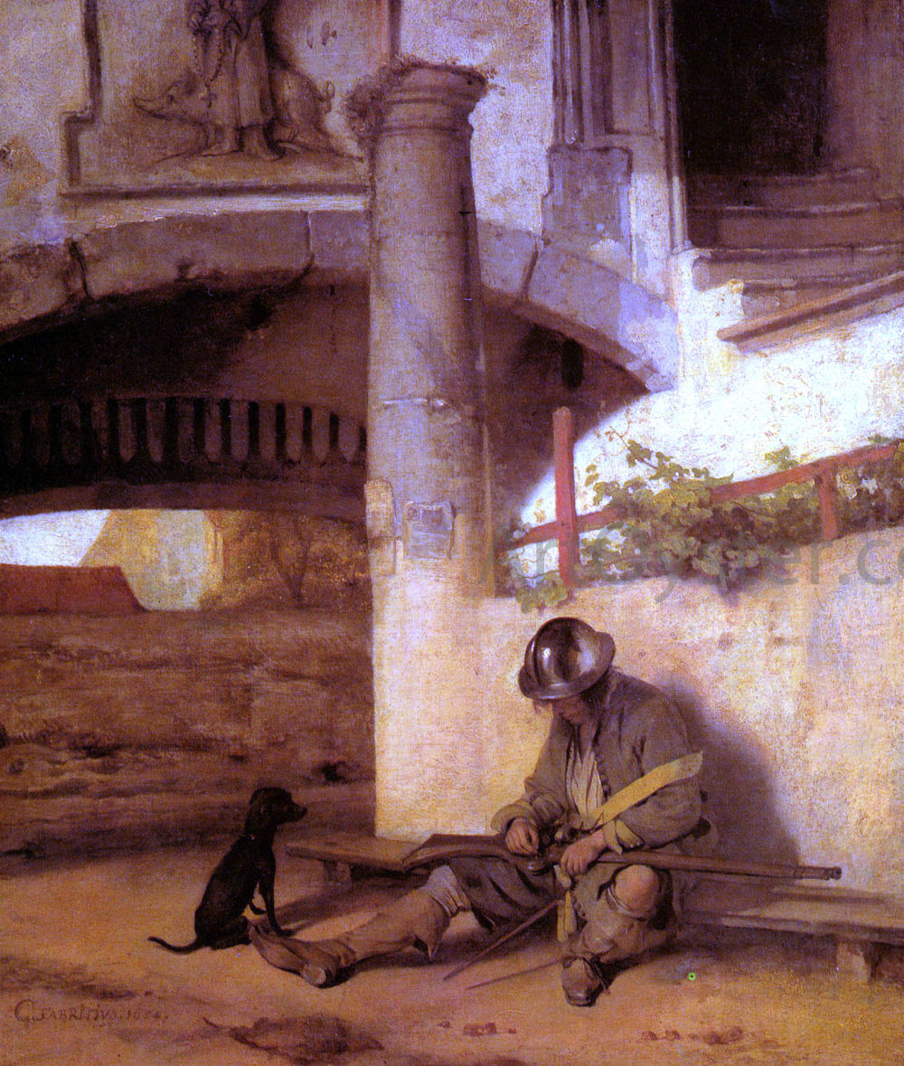 Carel Fabritius The Sentry - Canvas Print