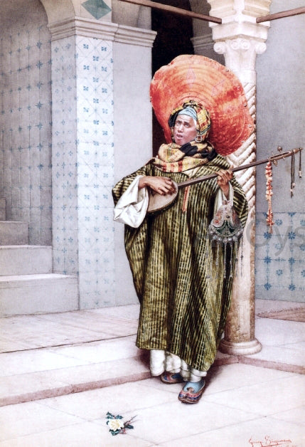 Giuseppe Signorini The Serenade - Canvas Print