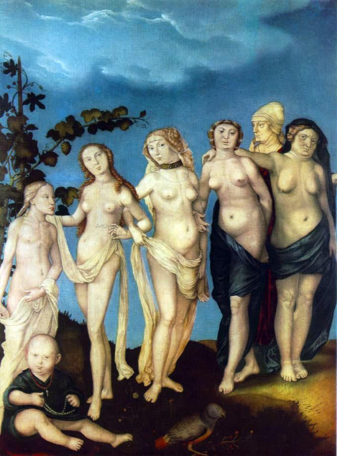 Hans Baldung The Seven Ages of Woman - Canvas Print