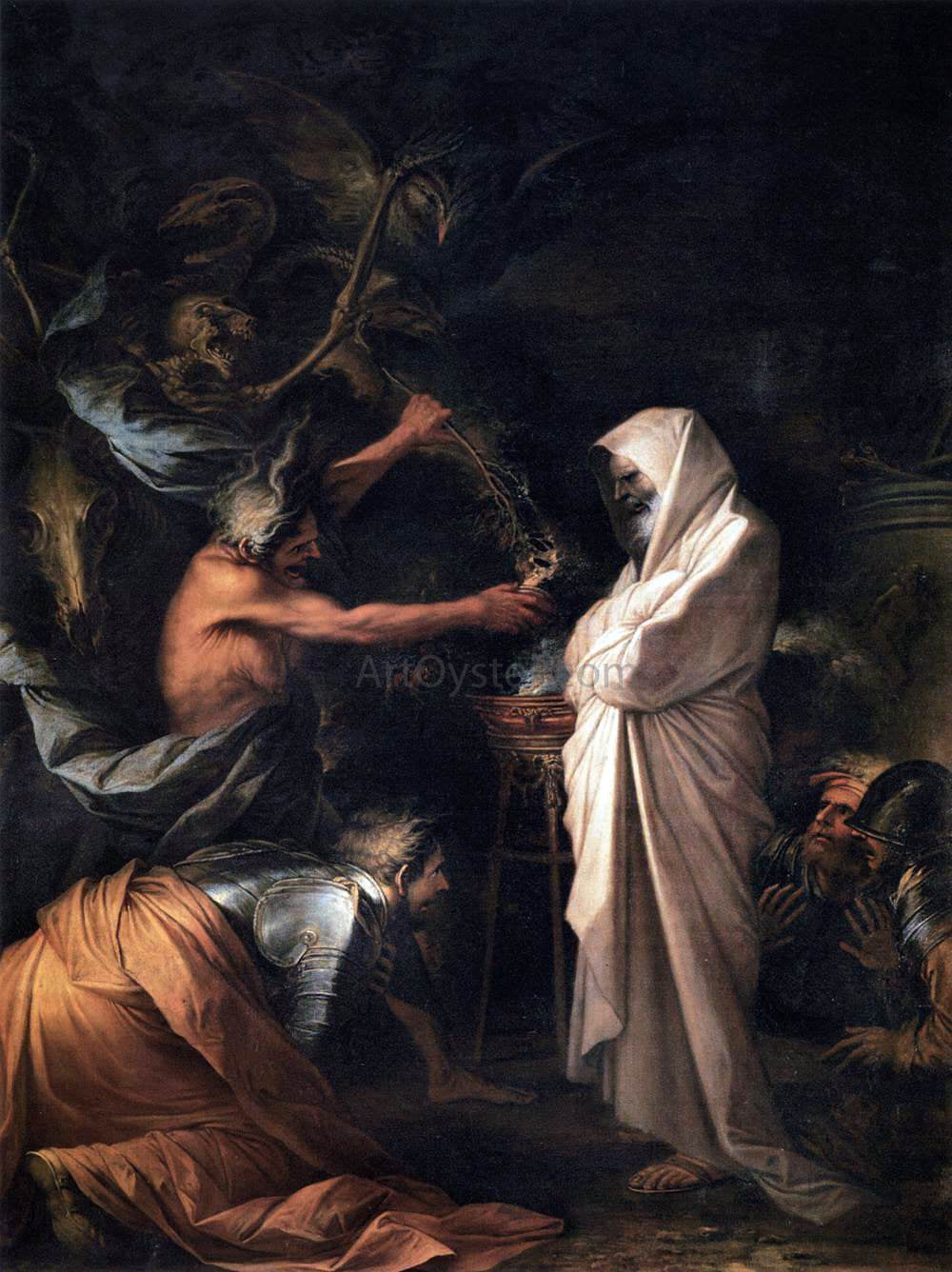 Salvator Rosa The Shade of Samuel Appears to Saul - Canvas Print