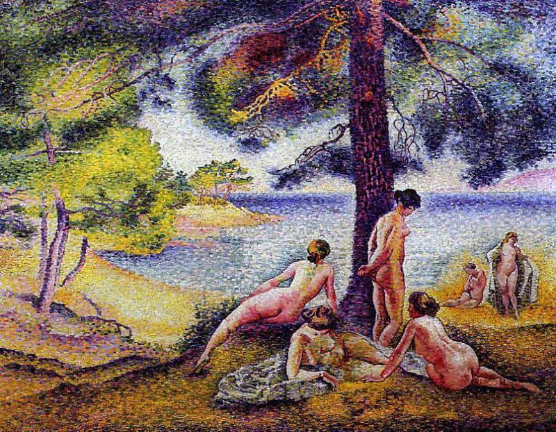 Henri Edmond Cross The Shady Beach - Canvas Print