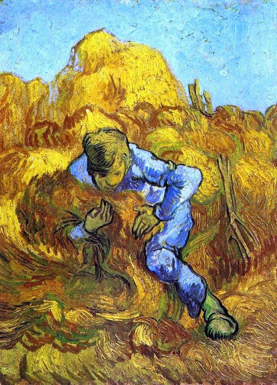 Vincent Van Gogh The Sheaf-Binder (after Millet) - Canvas Print