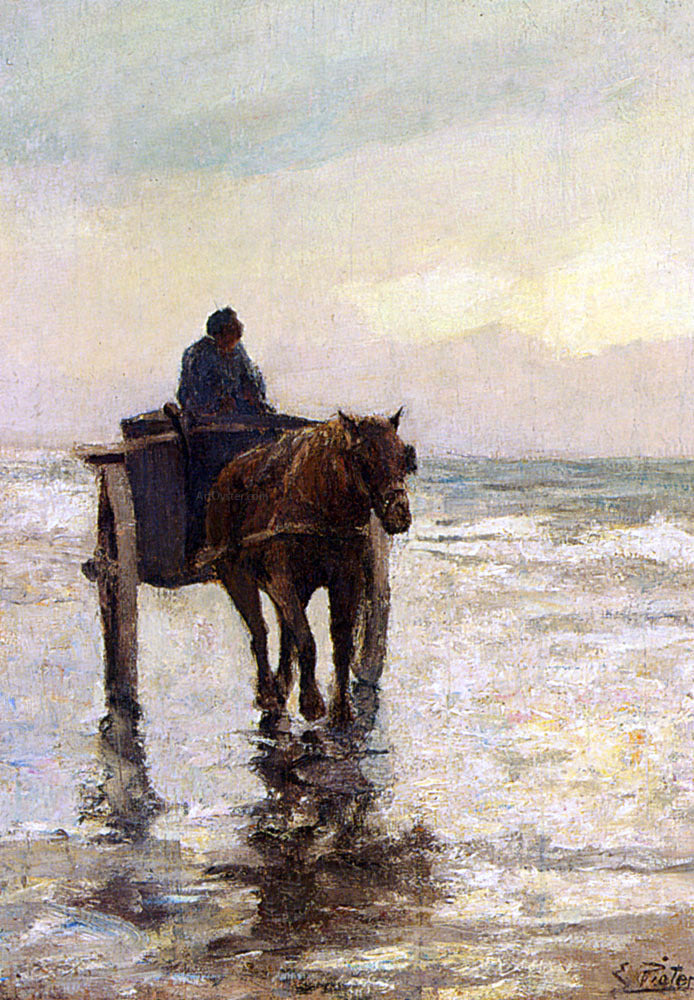 Evert Pieters The Shell Fisher - Canvas Print