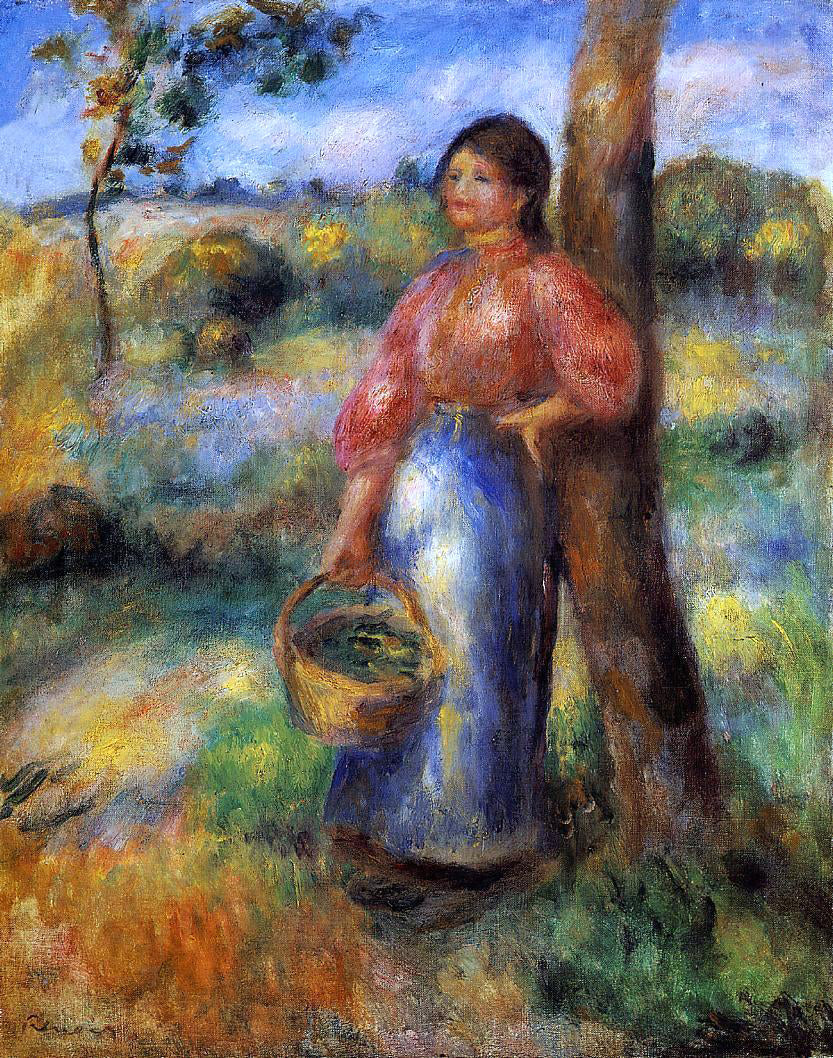 Pierre Auguste Renoir The Shepherdess - Canvas Print