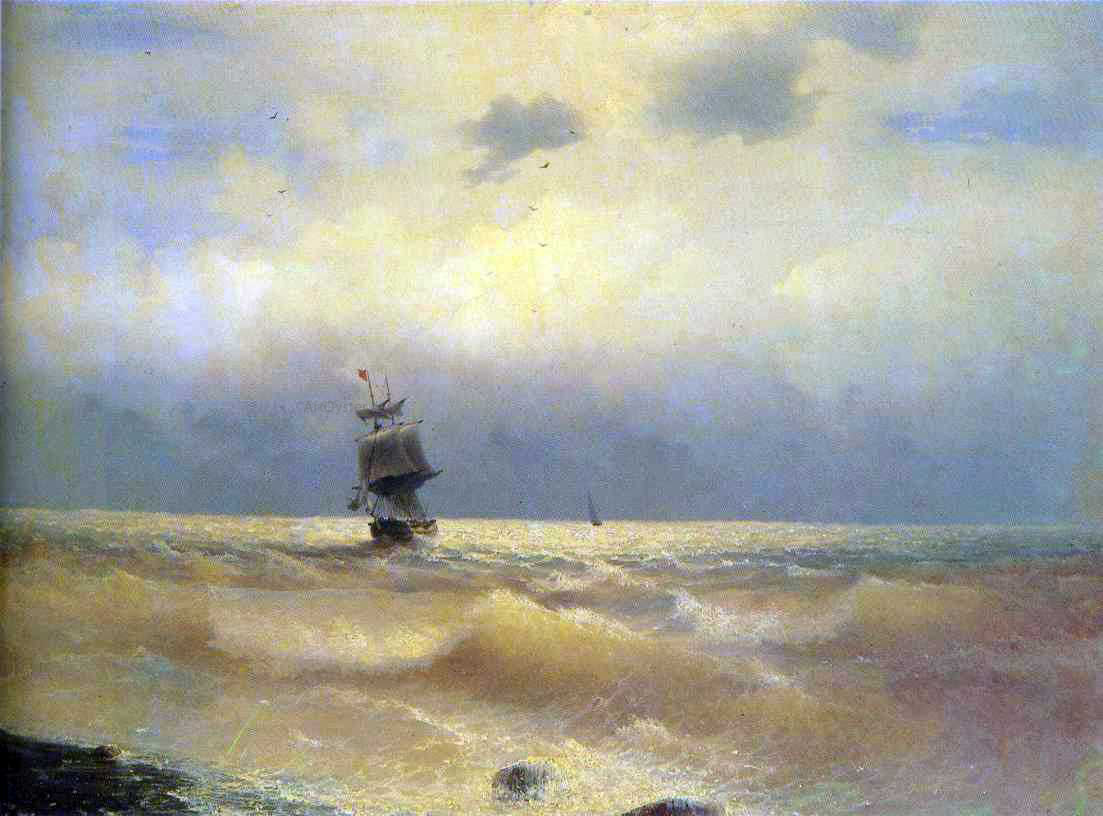 Ivan Constantinovich Aivazovsky The Ship Near Coast - Canvas Print