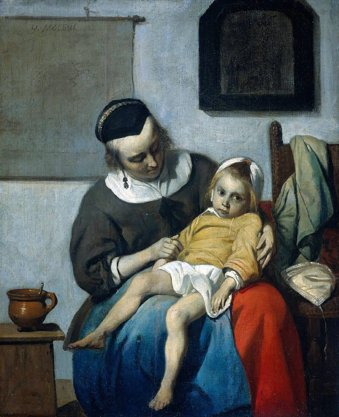 Gabriel Metsu The Sick Child - Canvas Print