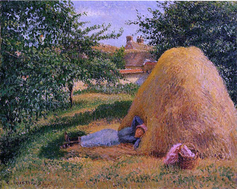 Camille Pissarro The Siesta - Canvas Print
