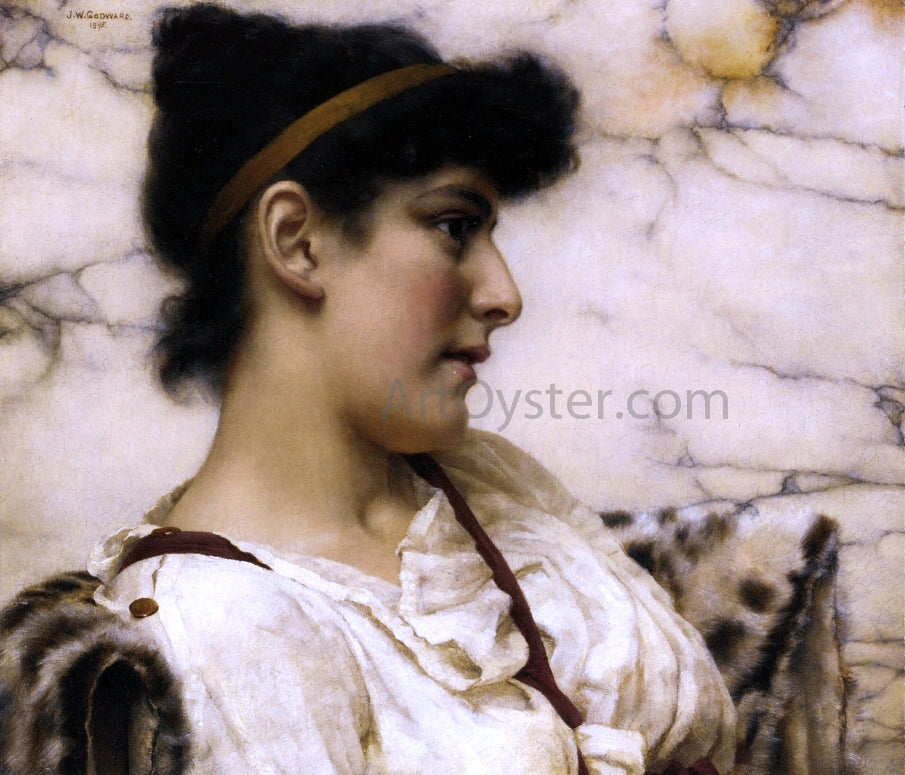 John William Godward The Siesta - Canvas Print
