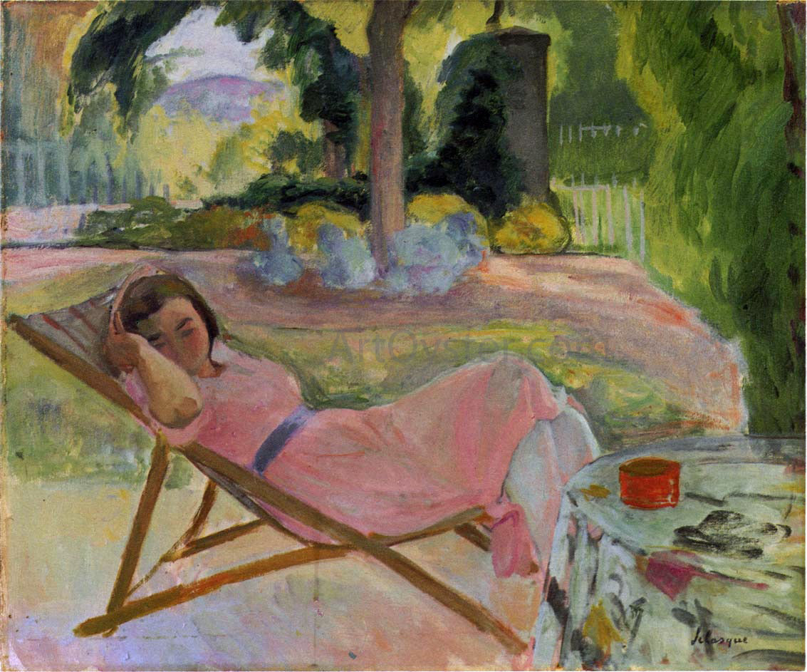 Henri Lebasque A Siesta - Canvas Print