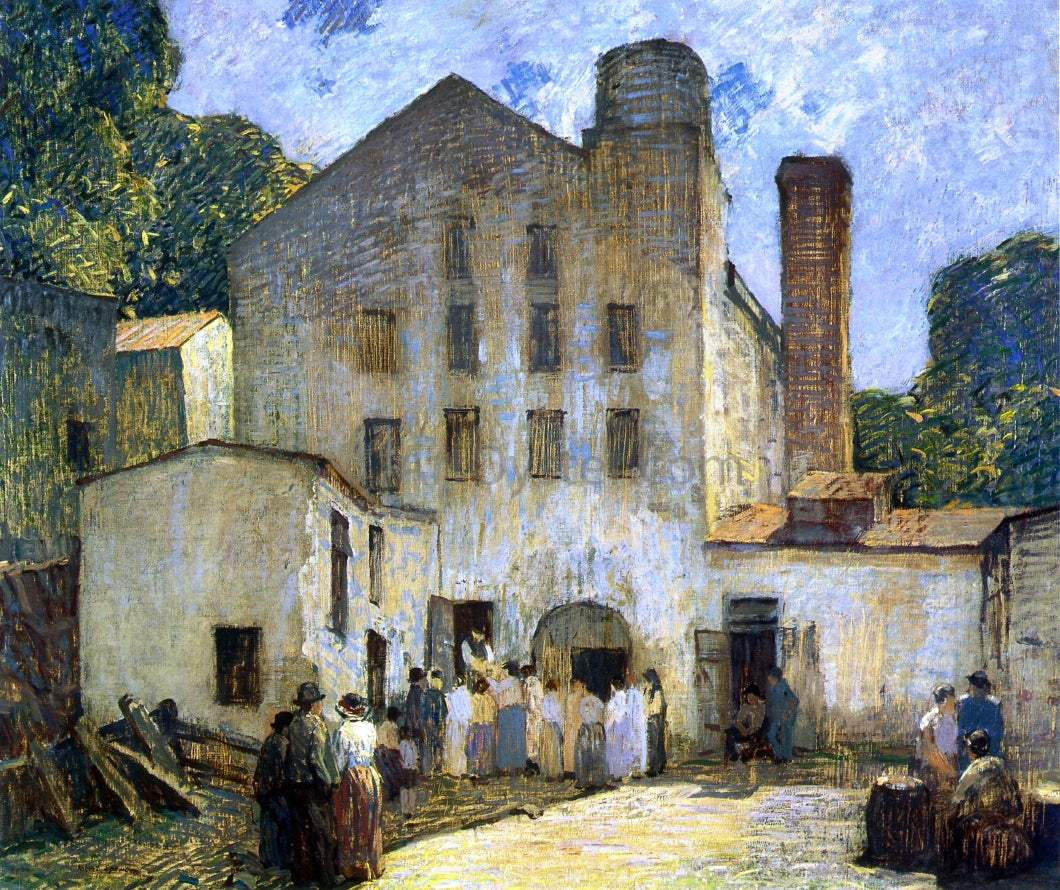 Robert Spencer The Silk Mill - Canvas Print