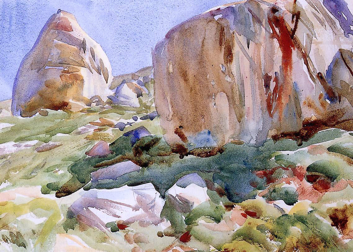 John Singer Sargent The Simplon: Large Rocks - Canvas Print