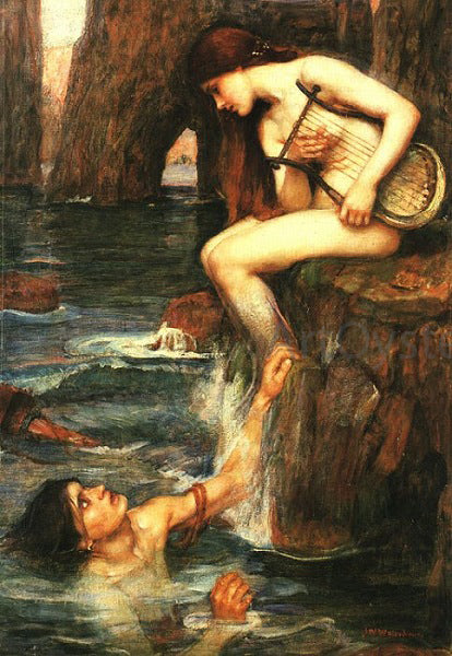 John William Waterhouse The Siren - Canvas Print