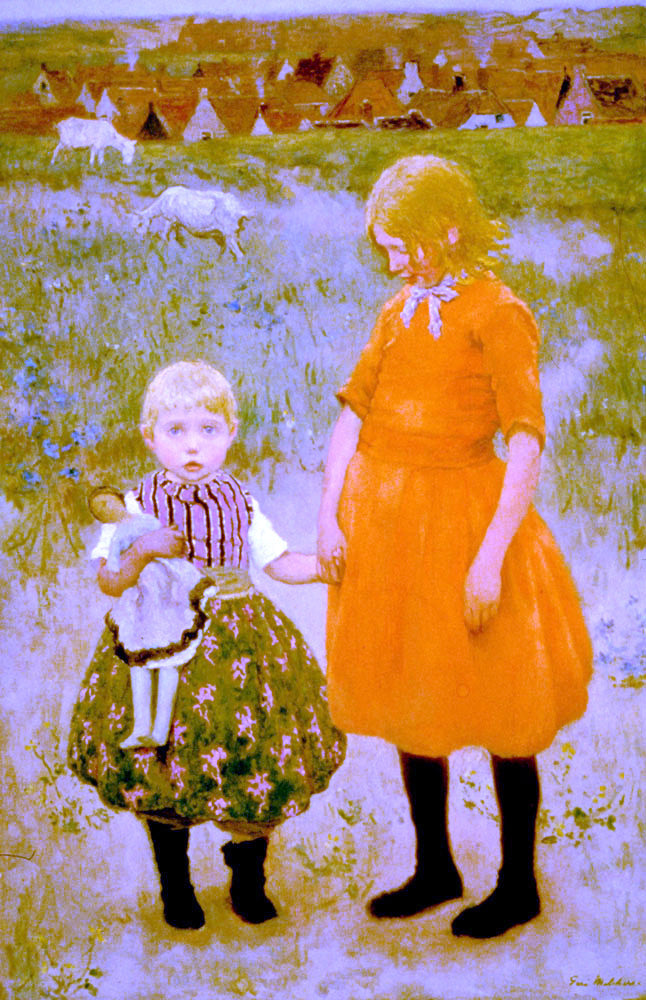 Gari Melchers The Sisters - Canvas Print