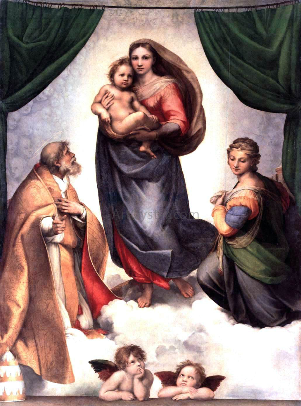 Raphael The Sistine Madonna - Canvas Print