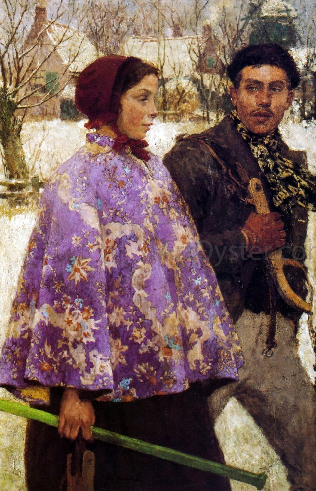 Gari Melchers The Skaters - Canvas Print