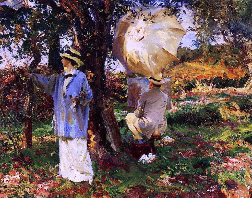 John Singer Sargent The Sketchers - Canvas Print
