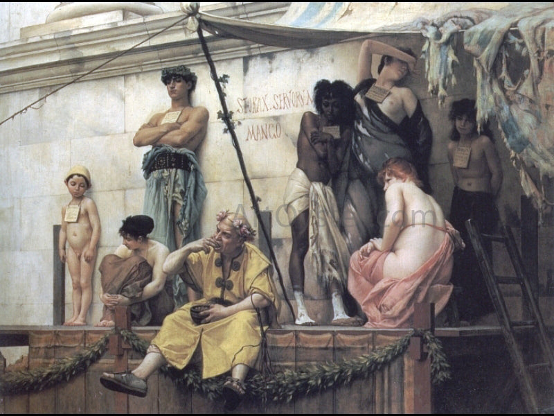 Gustave Rodolphe Boulanger The Slave Market - Canvas Print