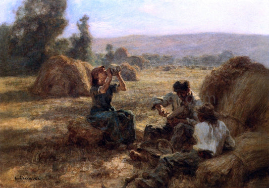 Leon Augustin L'hermitte) The Snack - Canvas Print