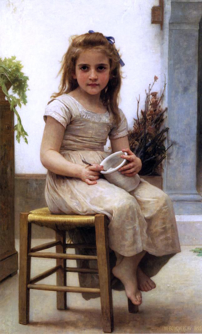William Adolphe Bouguereau The Snack (also known as Le Gouter) - Canvas Print
