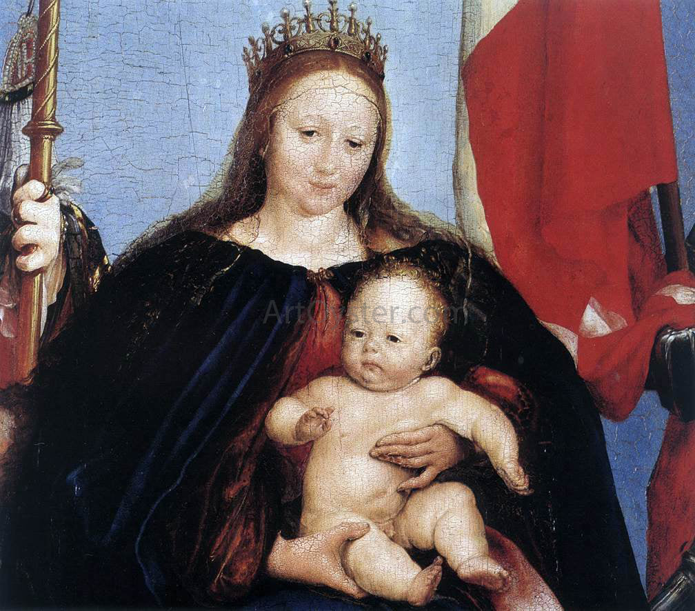 The Younger Hans Holbein The Solothurn Madonna (detail) - Canvas Print