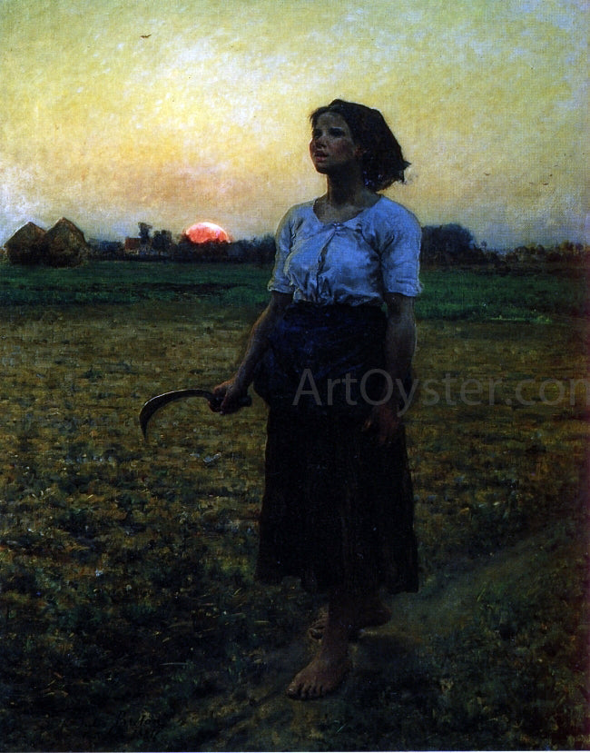 Jules-Adolphe Breton The Song of the Lark - Canvas Print