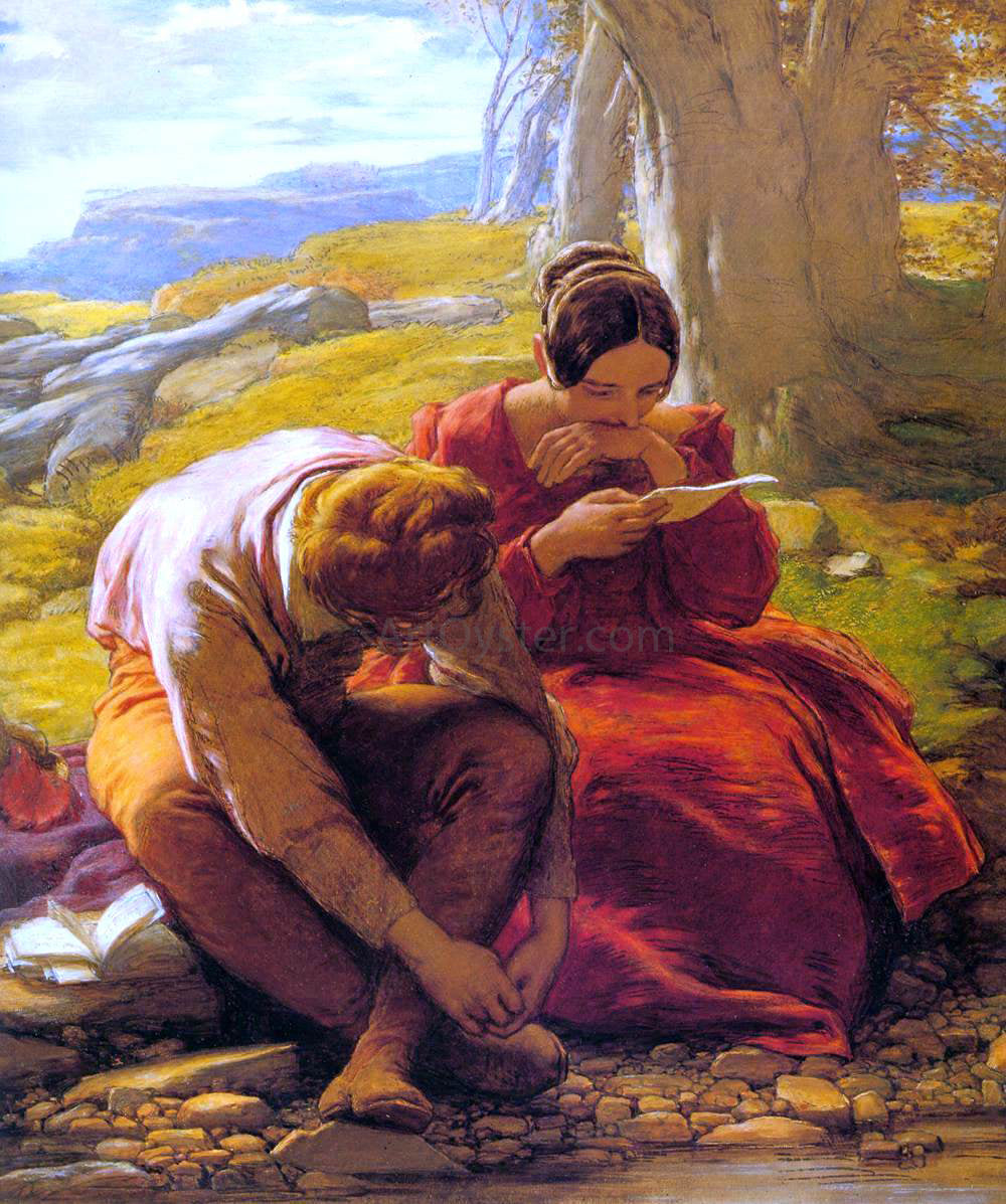 William Mulready The Sonnet - Canvas Print