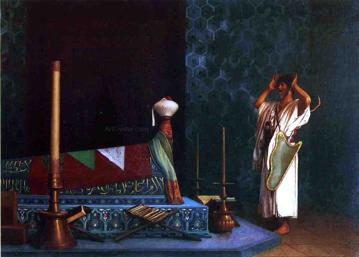 Jean-Leon Gerome The Sorrow of Akhbar - Canvas Print