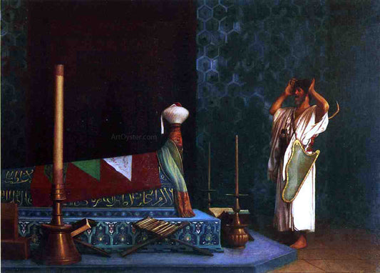 Jean-Leon Gerome The Sorrow of Akhbar - Canvas Print