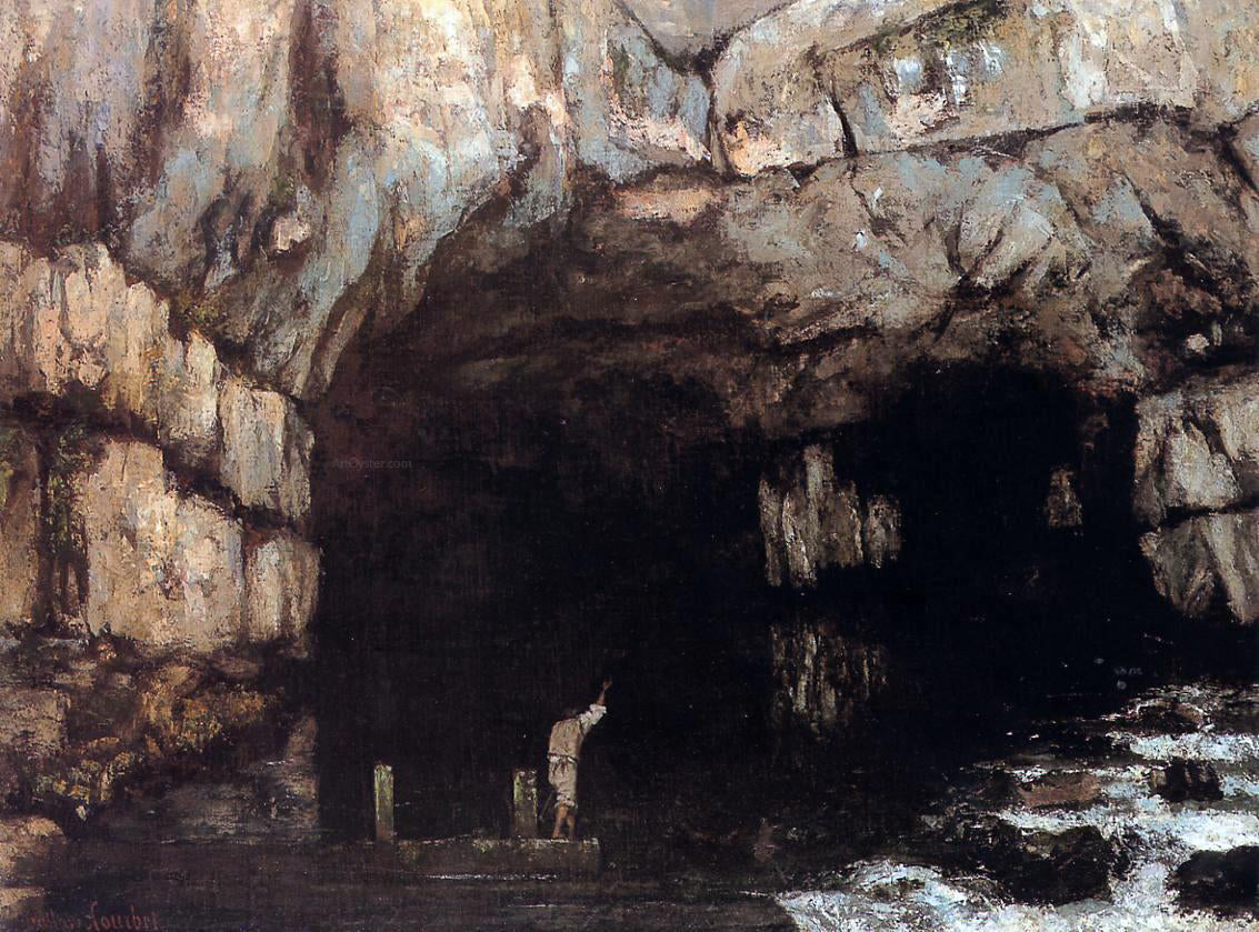 Gustave Courbet The Source of the Loue River - Canvas Print