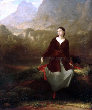 Washington Allston The Spanish Girl in Reverie - Canvas Print