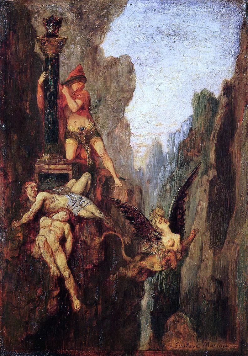 Gustave Moreau The Sphinx Undone - Canvas Print