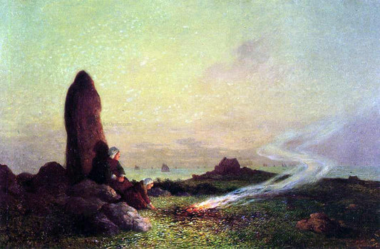 Ferdinand Du Puigaudeau The Standing Stone - Canvas Print