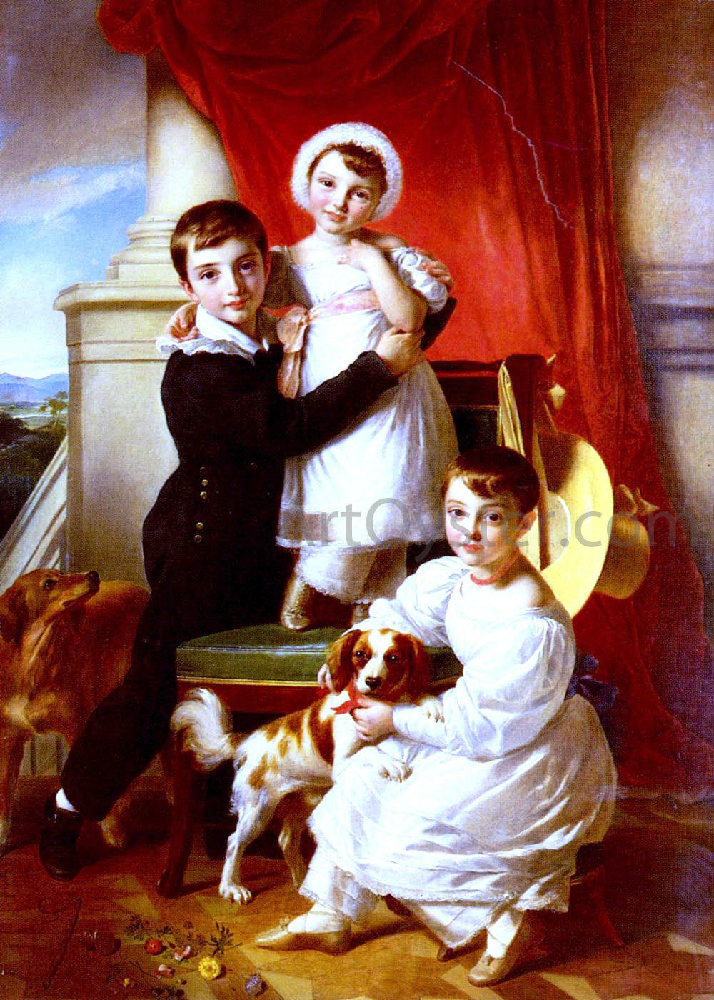 Sir Watson Gordon The Stanley Children - Canvas Print