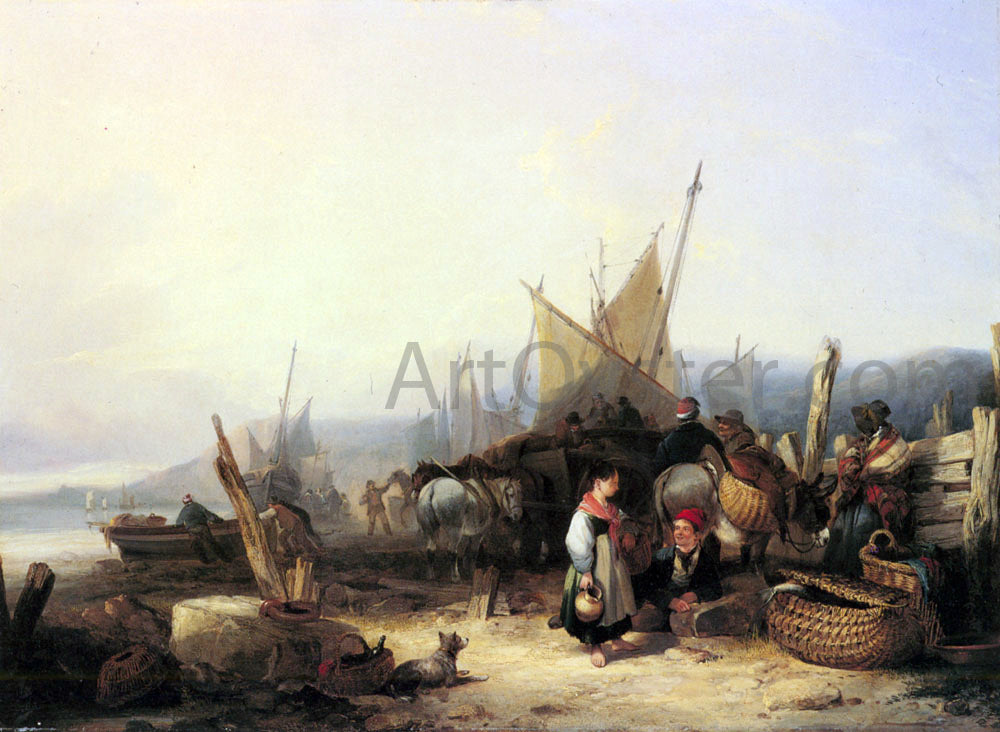 Senior William Shayer The Start of the Day - Canvas Print