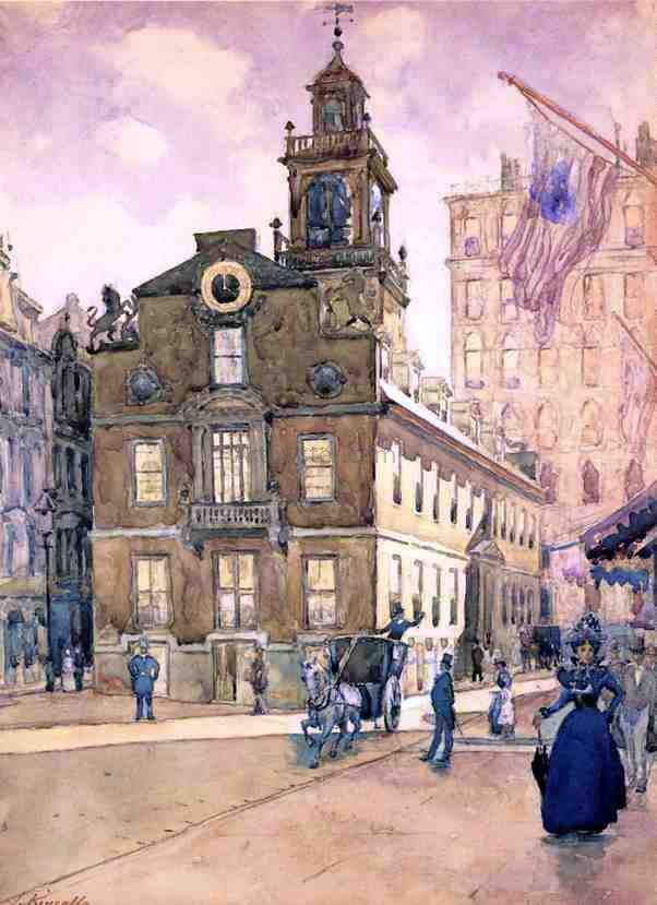 James Kinsella The State House from Park Street, Boston - Canvas Print