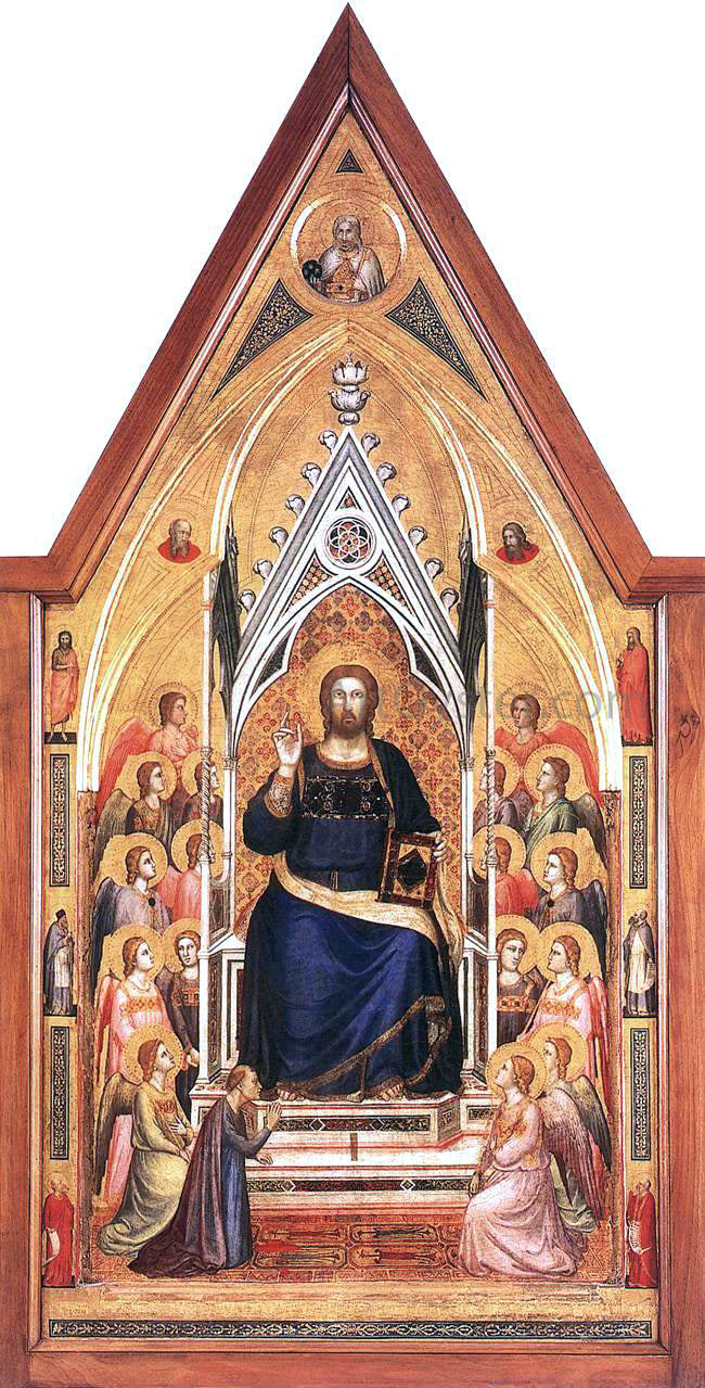 Giotto Di Bondone The Stefaneschi Triptych: Christ Enthroned - Canvas Print